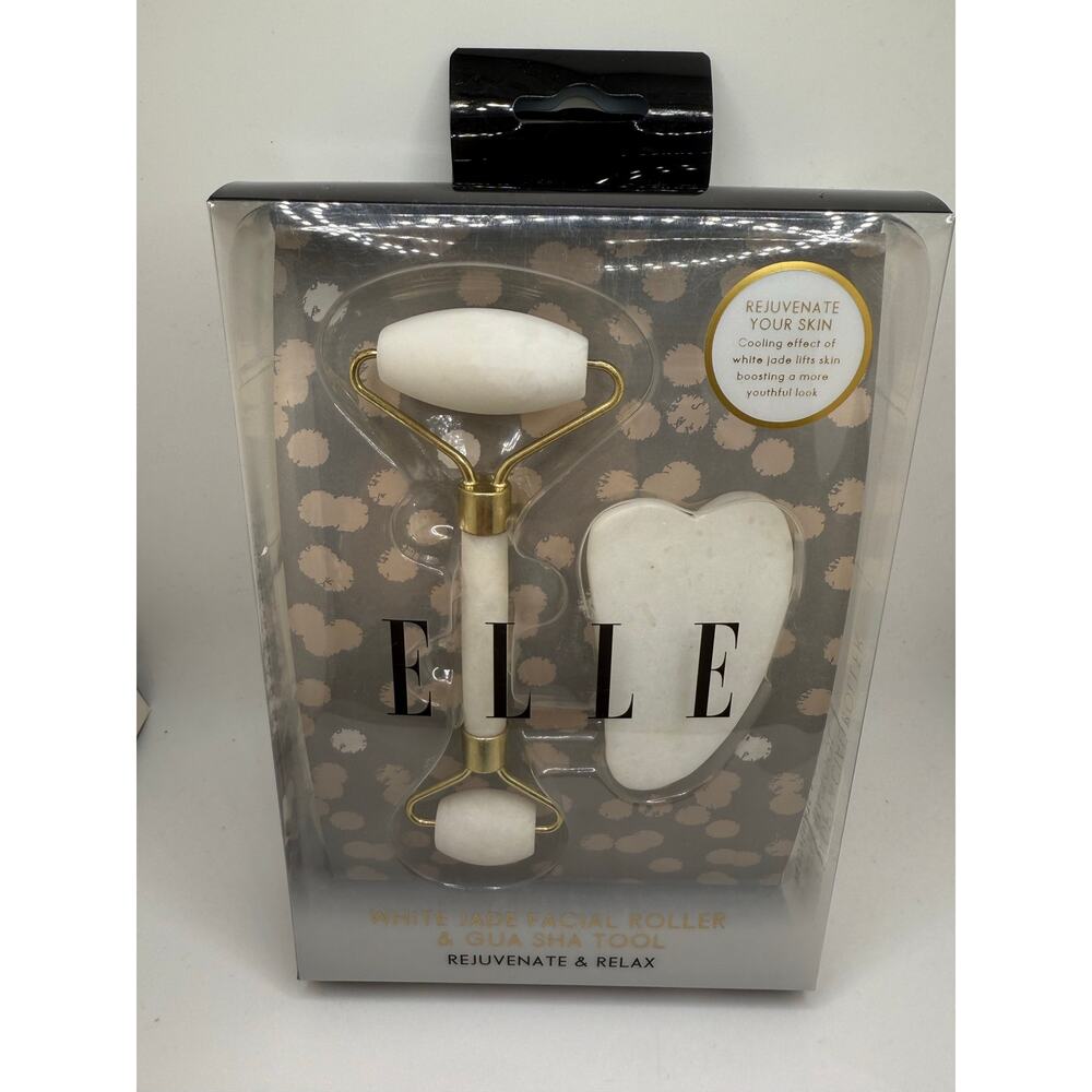 NEW - Jade Facial Roller and Gua Sha Set